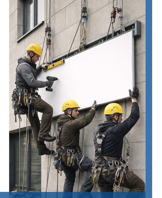 Монтаж рекламной вывески в Амурске от 8266 р. | ВЫСОТНИК-Мрс