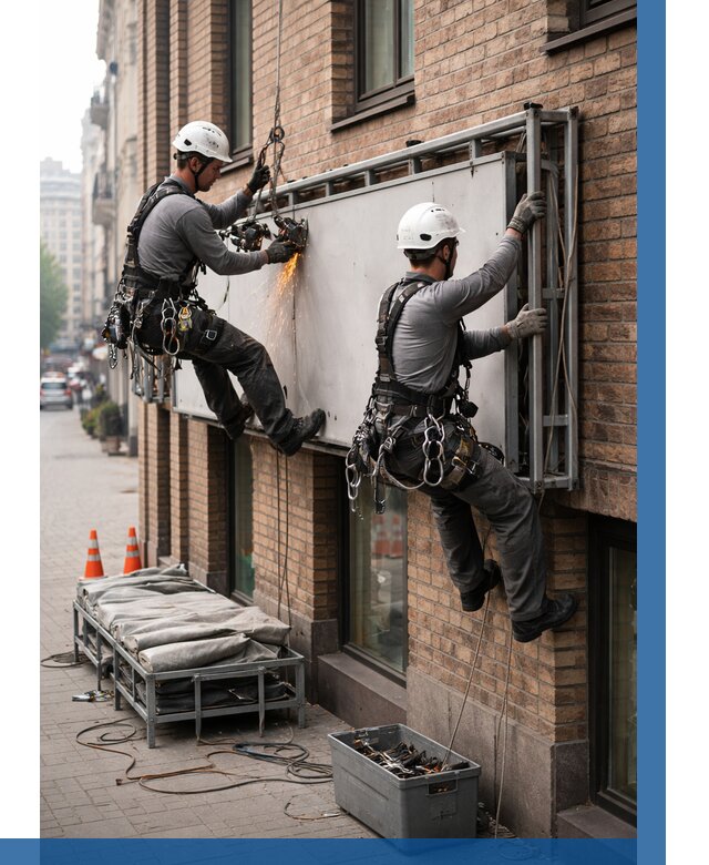 Демонтаж рекламной вывески в Амурске от 6716 р. | ВЫСОТНИК-Мрс