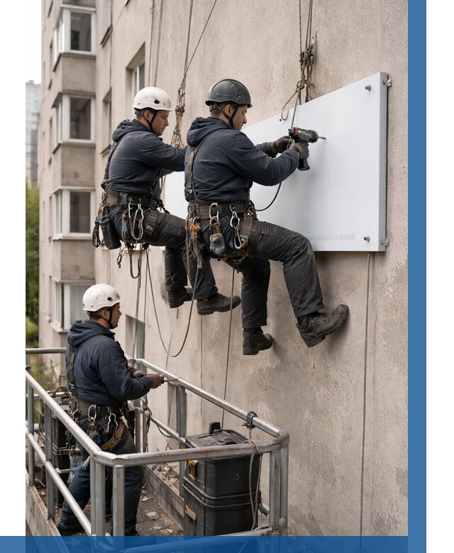 Монтаж табличек и указателей в Амурске от 3616 р. | ВЫСОТНИК-Мрс