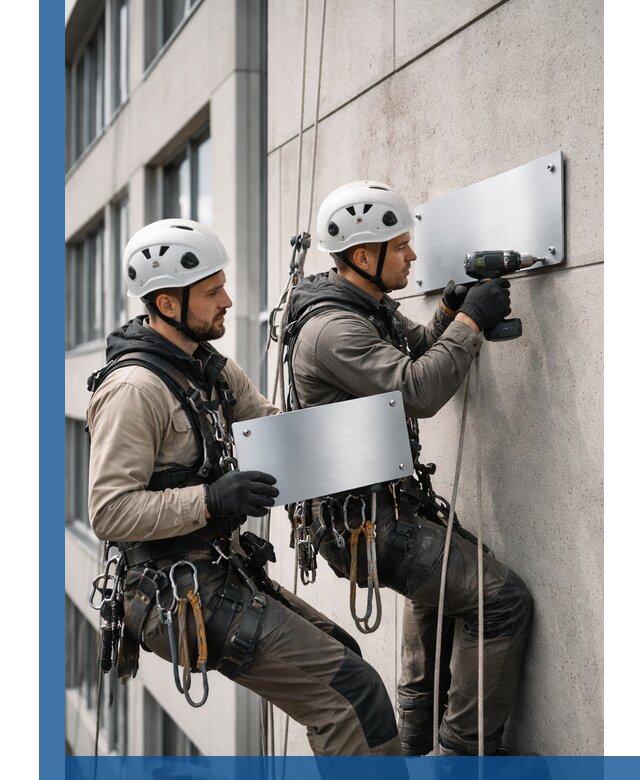 Монтаж табличек и указателей в Амурске для зданий и сооружений