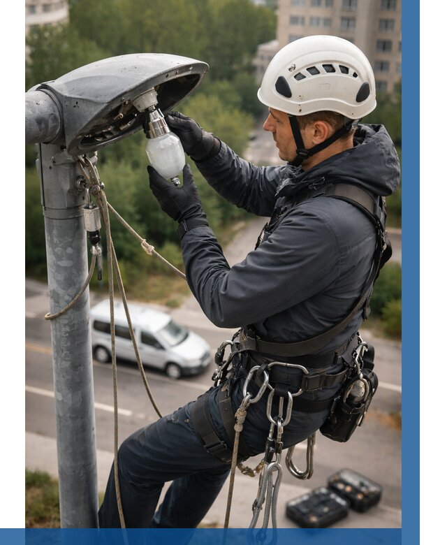 Замена ламп на высоте в Амурске от 2583 р. | ВЫСОТНИК-Мрс