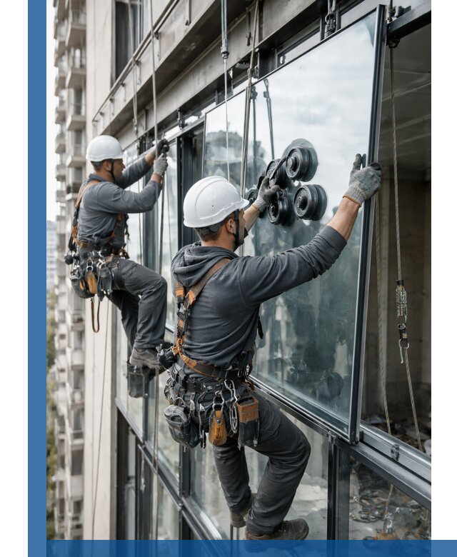 Витражное остекление фасадов и лоджий в Амурске под ключ