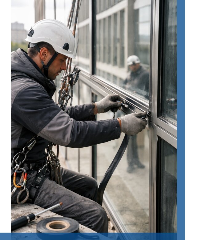 Ремонт витражных конструкций в Амурске от 3616 р. | ВЫСОТНИК-Мрс