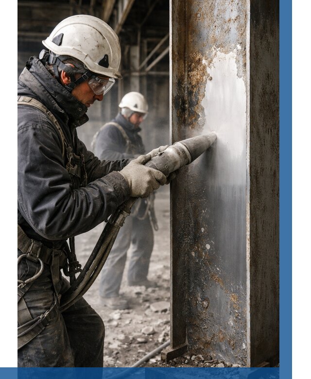 Удаление старой краски с металла в Амурске от 465 р. | ВЫСОТНИК-Мрс