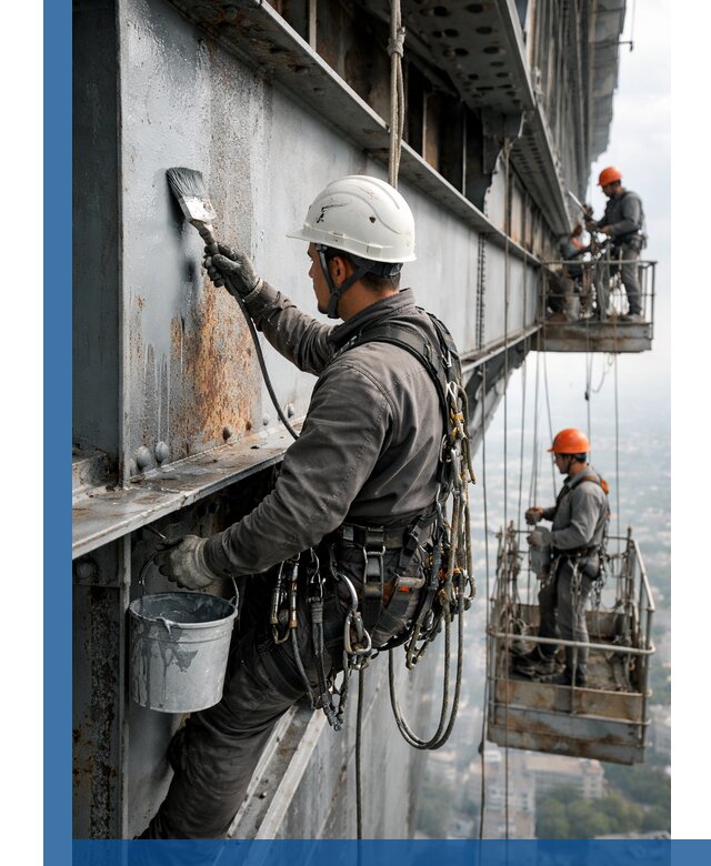 Покраска металлоконструкций на высоте в Амурске профессионально