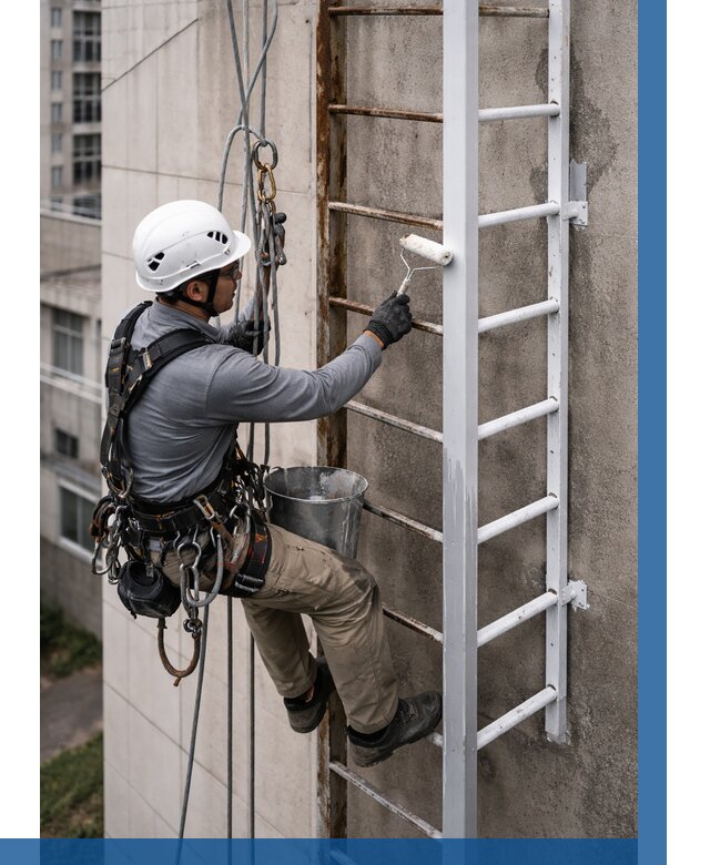 Покраска пожарных лестниц в Амурске от 4649 р. | ВЫСОТНИК-Мрс