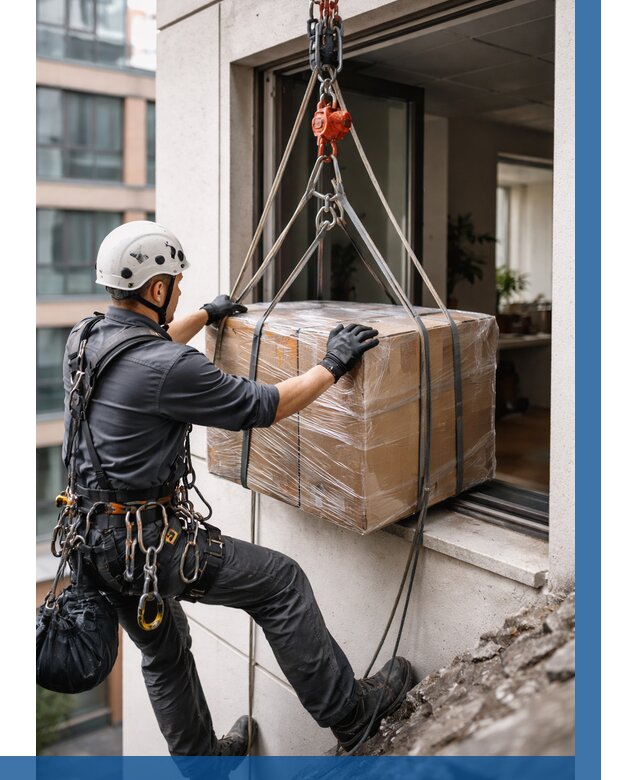 Подъем груза через окно в Амурске от 4649 р. | ВЫСОТНИК-Мрс