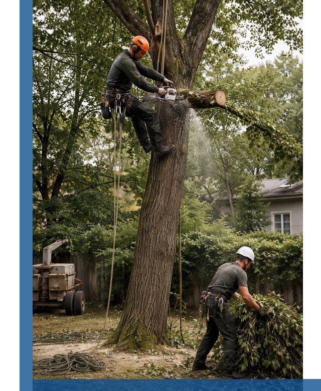 Кронирование деревьев в Амурске, безопасная высотная обрезка