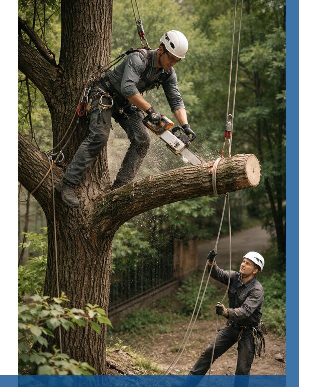Спил деревьев альпинистами в Амурске от 8266 р. | ВЫСОТНИК-Мрс