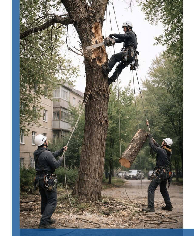 Срочное удаление аварийных деревьев в Амурске с гарантией безопасности
