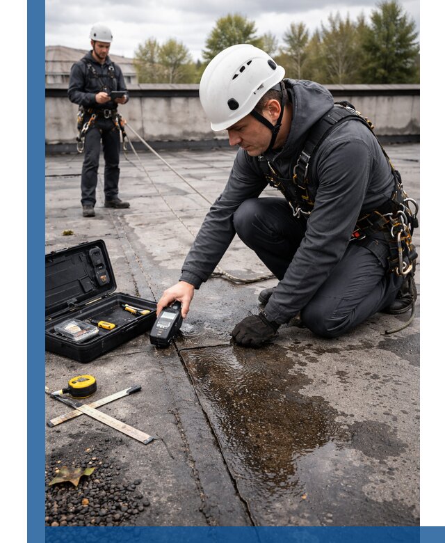 Обследование кровли на протечки и выявление дефектов в Амурске