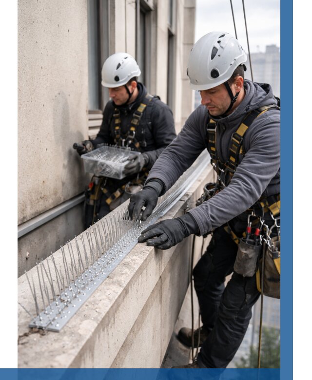 Установка шипов от птиц в Амурске от 878 р. | ВЫСОТНИК-Мрс